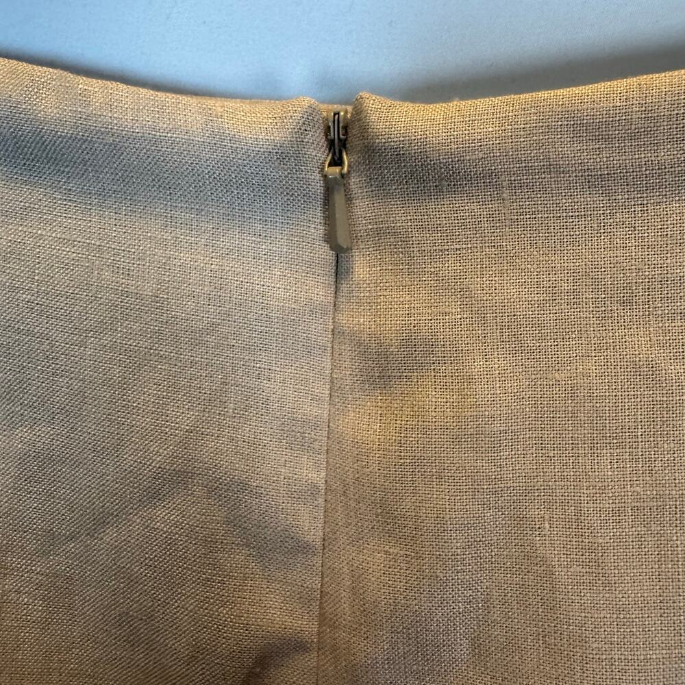 Brooks Brothers 346 Women’s 10P Linen Skirt Tan Lined Petite Career Classic NWT - Picture 5 of 10